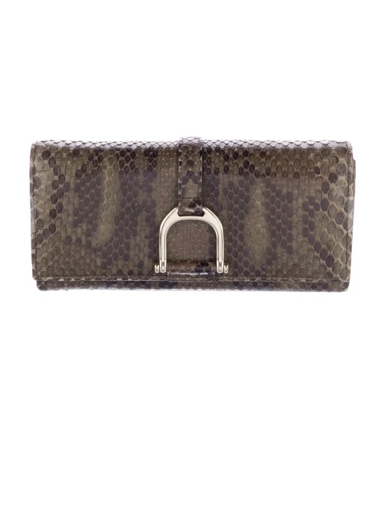 Handbags - Gucci Greenwich Python Continental Wallet